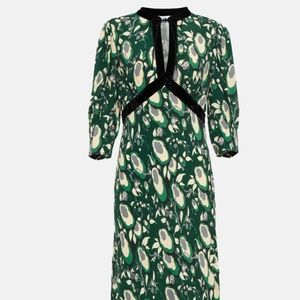 RIXO Petra Printed Crepe Midi Dress